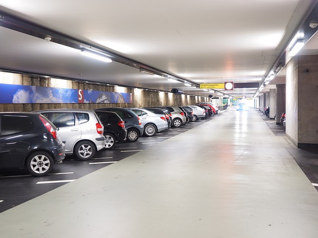 Vue d'un parking souterrain